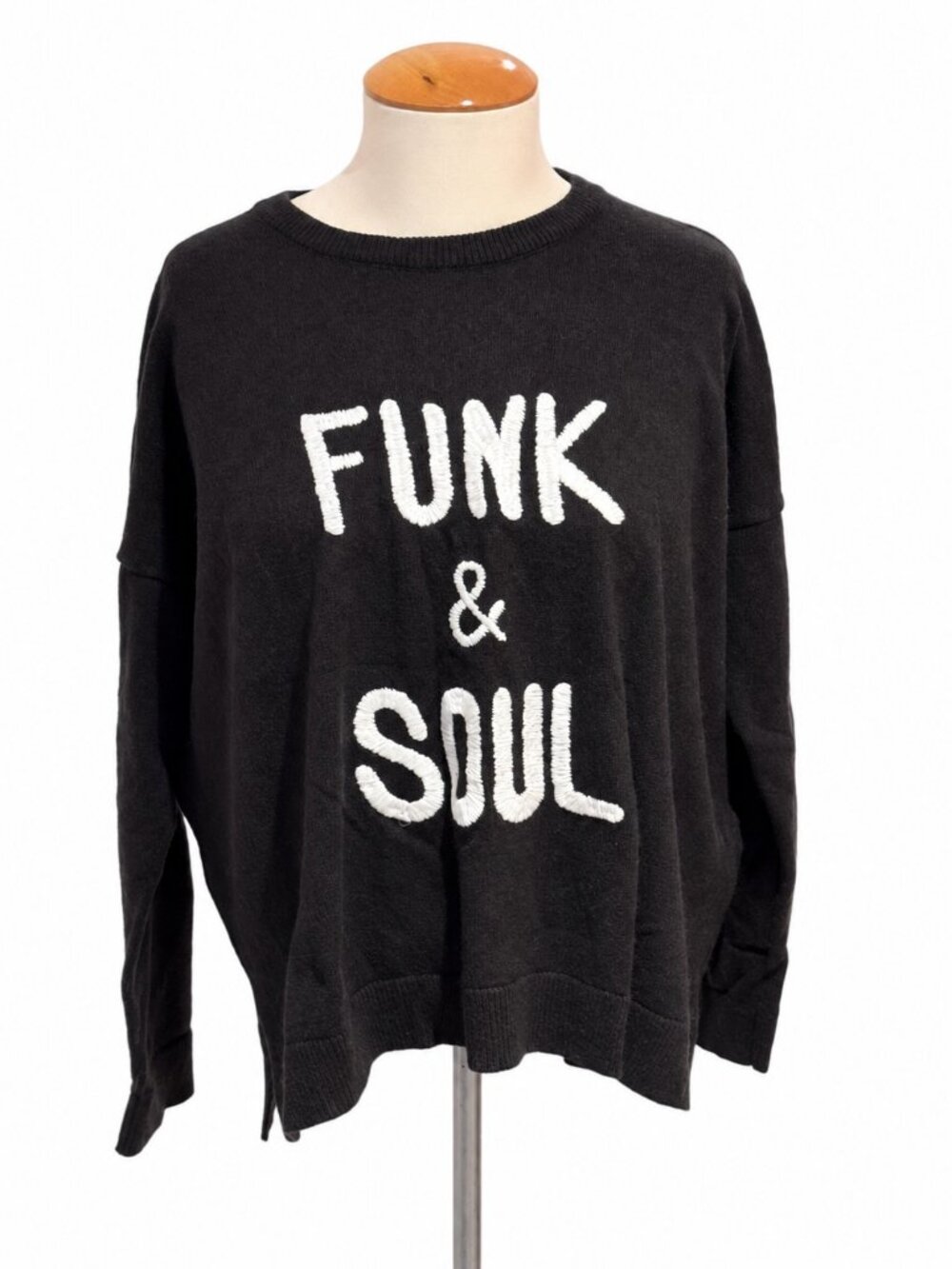 Rapsodia Black FUNK & SOUL Embroidered Sweater - S